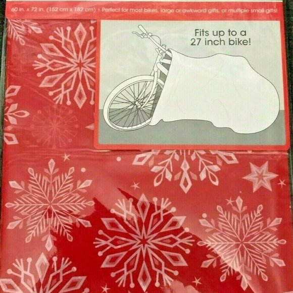 Christmas Giant Gift Bicycle Bike Bag 60 in. x 72 in. Assorted Designs Qty of 2 - Picture 3 of 3